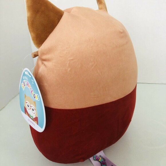 Squishmallow Jaydelle the Owl‎ "Back to School" 8 Inches Plush Kellytoy Brown - Picture 2 of 5